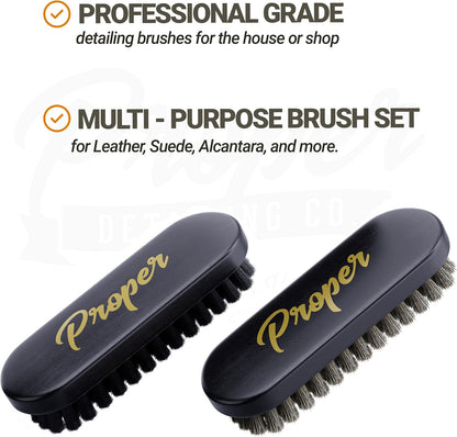 Leather & Alacantara Brush Set